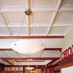 Coffered Egg and Dart Ceiling Tile, GRG